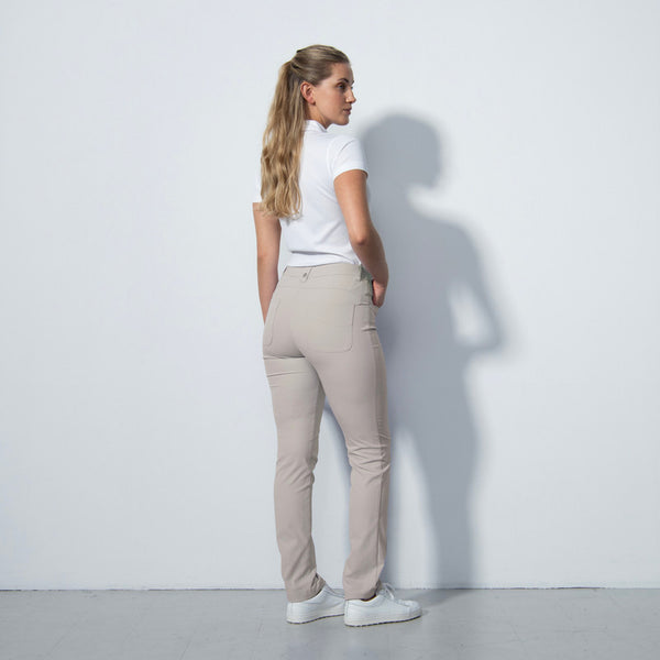 Daily Sports Basic Women's Solid Lyric Stretch Long Pants-Sand