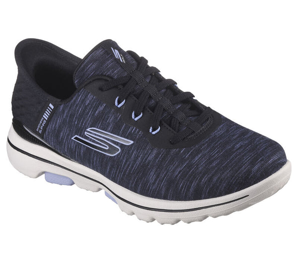 Skechers GO Walk Slip In Golf Shoes-Black/Lavender