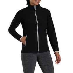 FootJoy Ladies All Weather Woven Jacket-Black/white