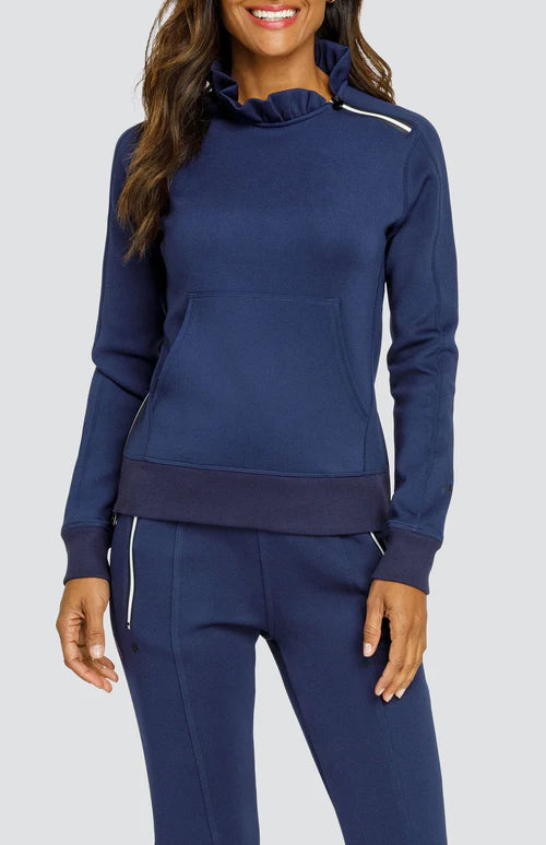 Tail Activewear Condoleezza Navy Blue Pullover Fashion Knit Jacket-Navy