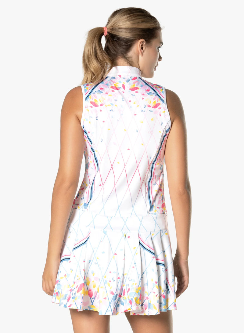 Lucky In Love Print Golf Dress-Fun Party Dress