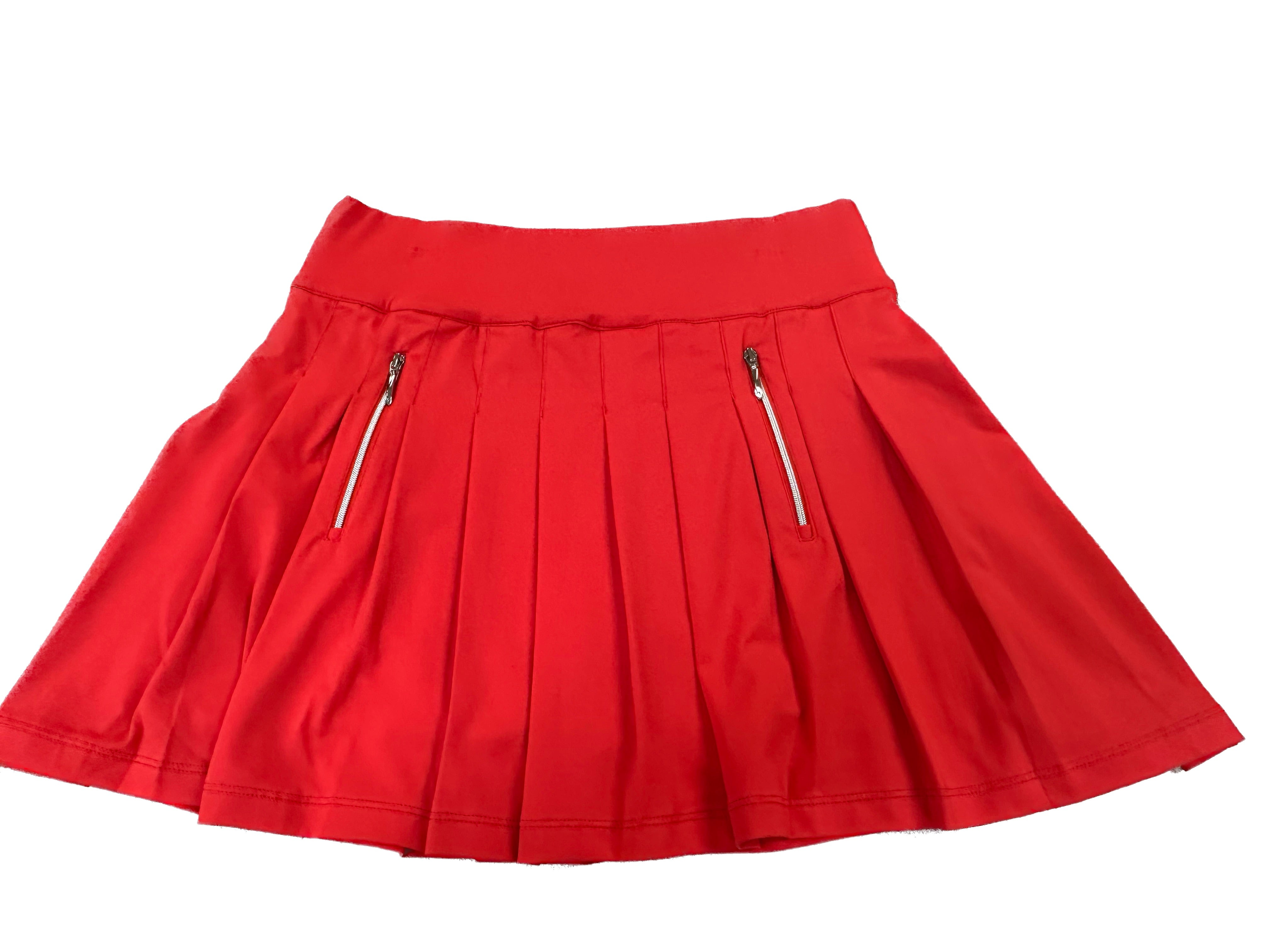 Jamie Sadock Adrenaline Collection Basic New Women's Cooltrex Pull On  Pleated 16' Skort-Adrenaline Red