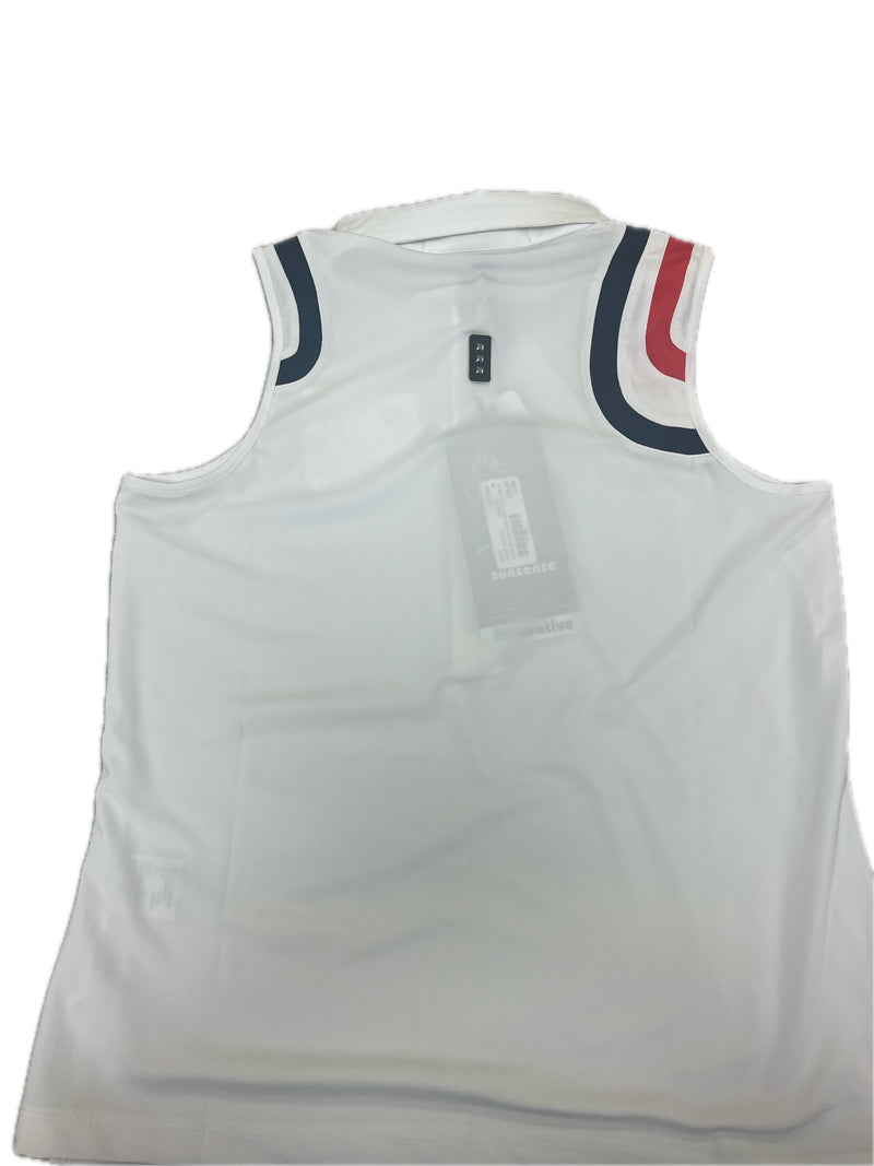 Jamie Sadock Spirit Basic Collection: Women's Sleeveless Shirt-Navy Insert Shirt