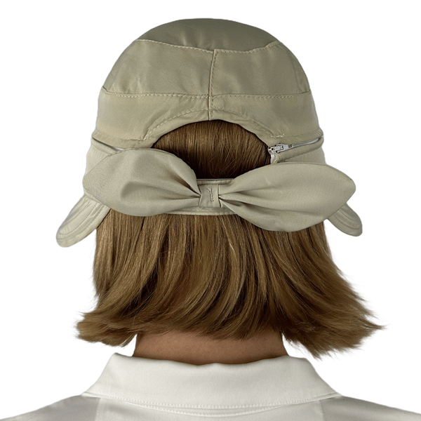 Best of Golf Women's Zip Off Hat-White, Khaki, and Light Pink