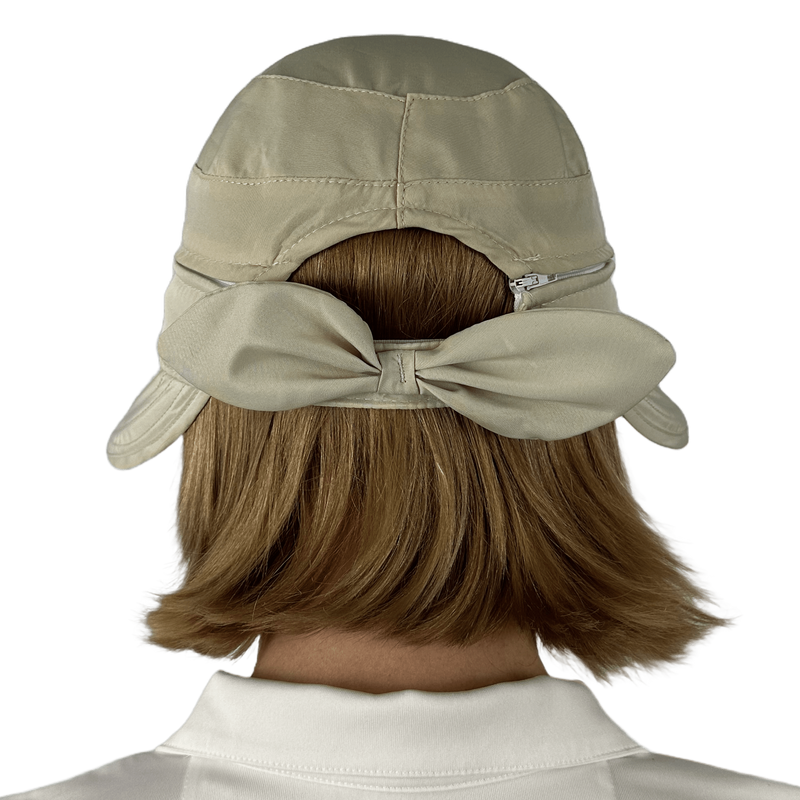 Best of Golf Women's Zip Off Hat-White, Khaki, and Light Pink