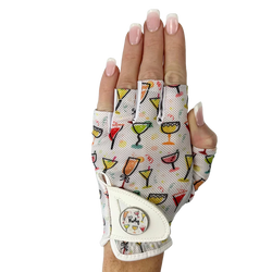 Half Golf Glove Printed Mesh and Leather palm with Matching Ballmarker-Party Time Print