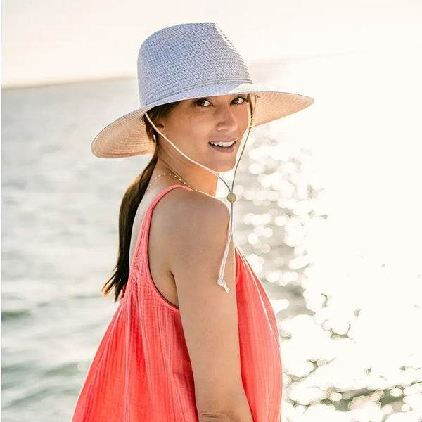 Wallaroo Sanibel Women's Sun Protection Hat-White/Beige