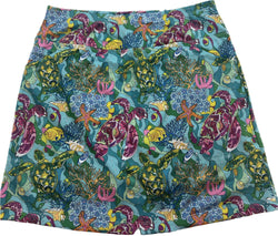 Bskinz Women's Knit Printed Stretch 18" Pull-On Skort-Turtle Bay Print