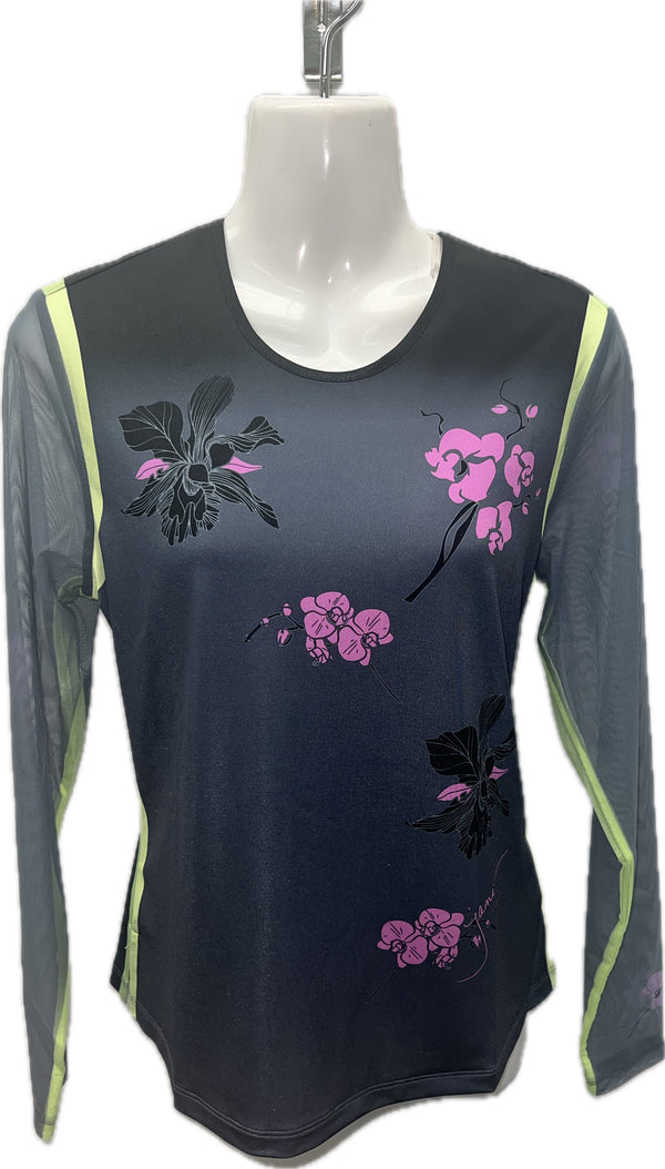 Jamie Sadock Watermelon Collection: Watermelon Orchid Scoop Neck Long Sleeve Shirt