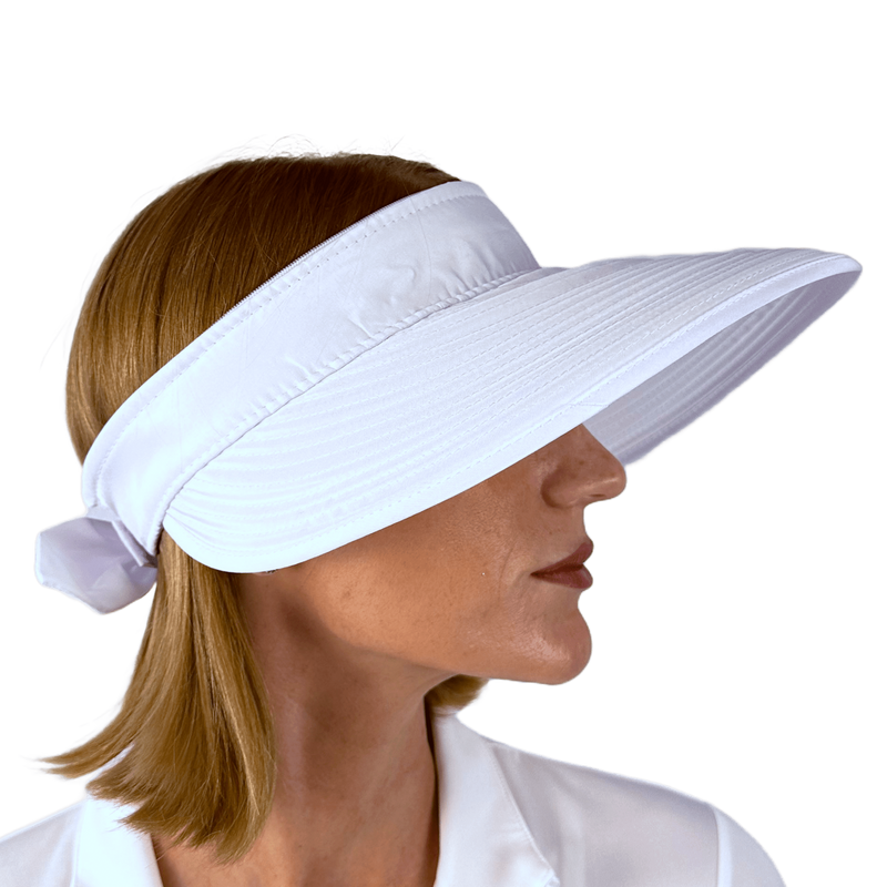 Best of Golf Women's Zip Off Hat-White, Khaki, and Light Pink