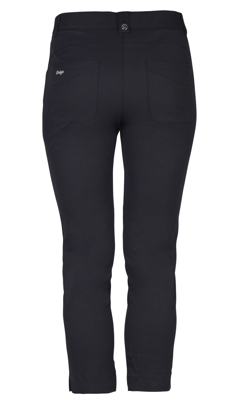 Daily Sports Basic Women's Solid Lyric Stretch Long Pants-Black, Navy, Tan