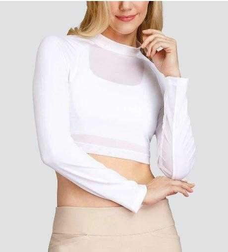 Shirts,Tail,Tail Activewear Women's Layering Mesh Long Sleeved Crop Top,the-ladies-pro-shop-2,ladiesproshop,ladiesgolf,golfclothes,ladiesgolfclothes,cutegolfclothes,womensgolfclothes,ladiesgolfclothing,womensgolfclothing